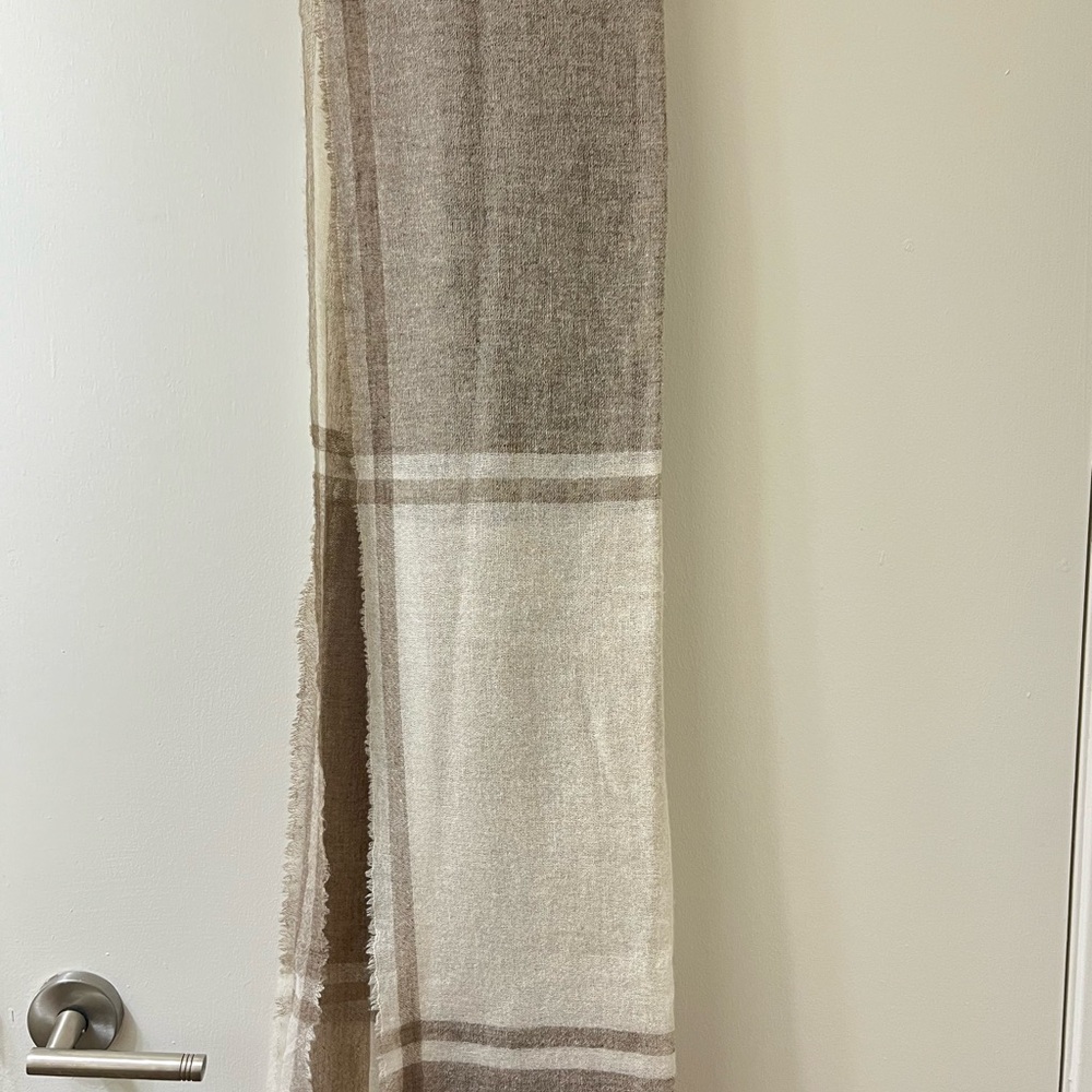 Muji Brown and Cream Scarf